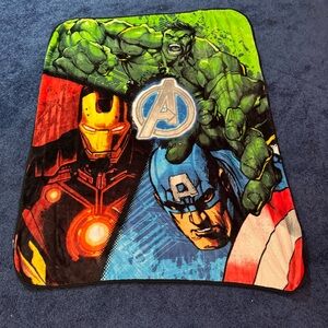 Marvel Avengers Fleece Blanket with Green, Red, and Blue